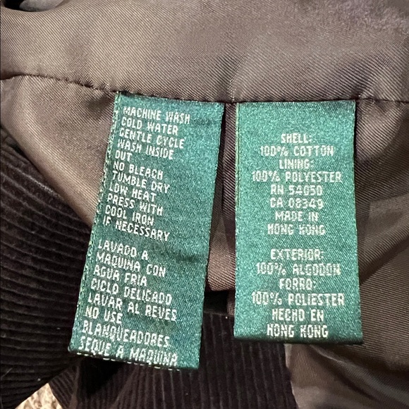 Vintage Polo Ralph Lauren brown corduroy Pea coat sz M - Picture 5 of 5